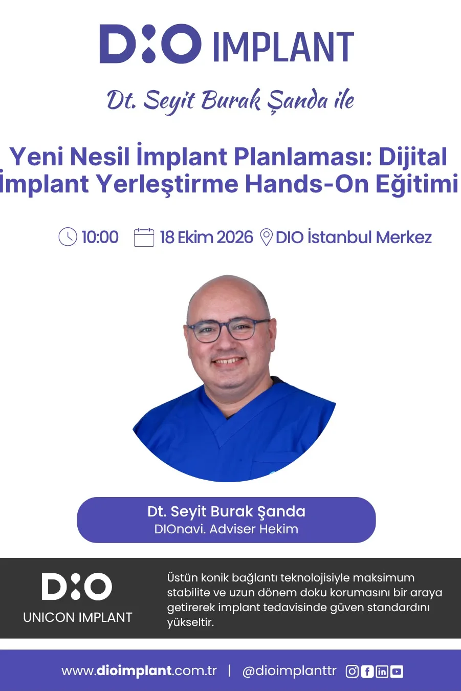 Yeni Nesil İmplant Planlaması: Dijital İmplant Yerleştirme Hands-On Eğitimi poster